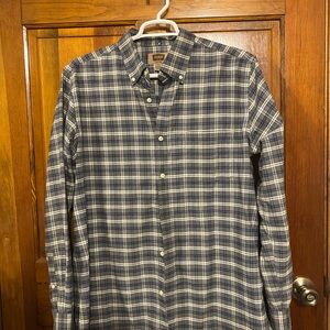 The Foundry Supply Co. Navy and White Plaid Shirt